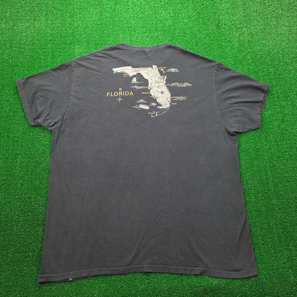 Hurley Other - Hurley Tshirt Mens 2XL Black Short Sleeve Graphic Florida Map Souvenir Tee Surf